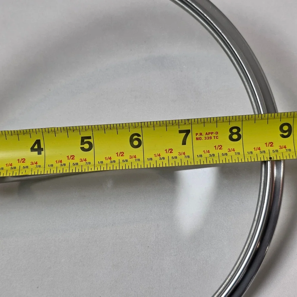 Cuisinart Cookware Lid 9in Clear Tempered Glass Stainless Steel Rim